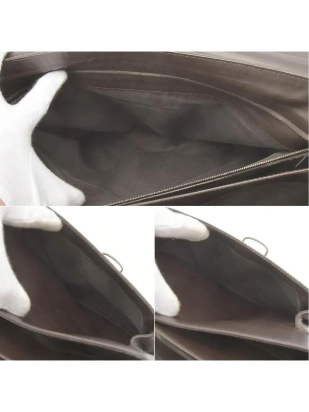 Bottega Veneta Business Bag Intrecciato Leather Dark Brown